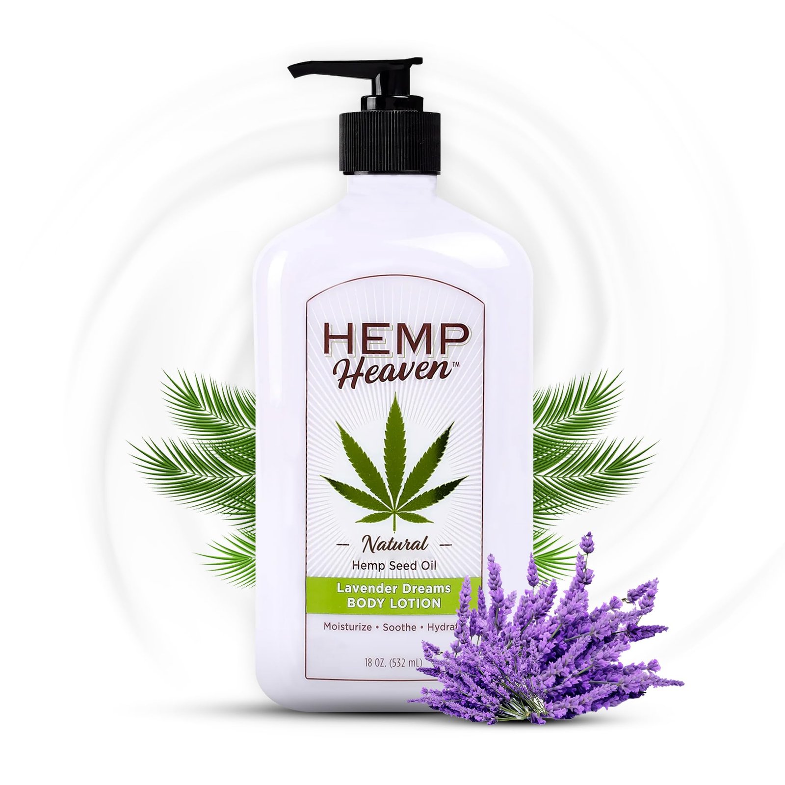 Hemp Heaven Hemp Lotion - Lotion Lavender dreams Scent - Natural Hemp Seed Oil, Paraben-Free, 18 oz, Made in USA, Nourishing for Men & Women, EWG Verified, Anti-Aging