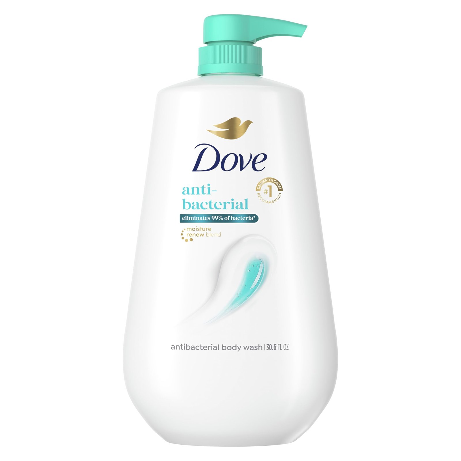 Dove Body Wash with Pump Antibacterial For All Skin Types Protects from Dryness 30.6 oz