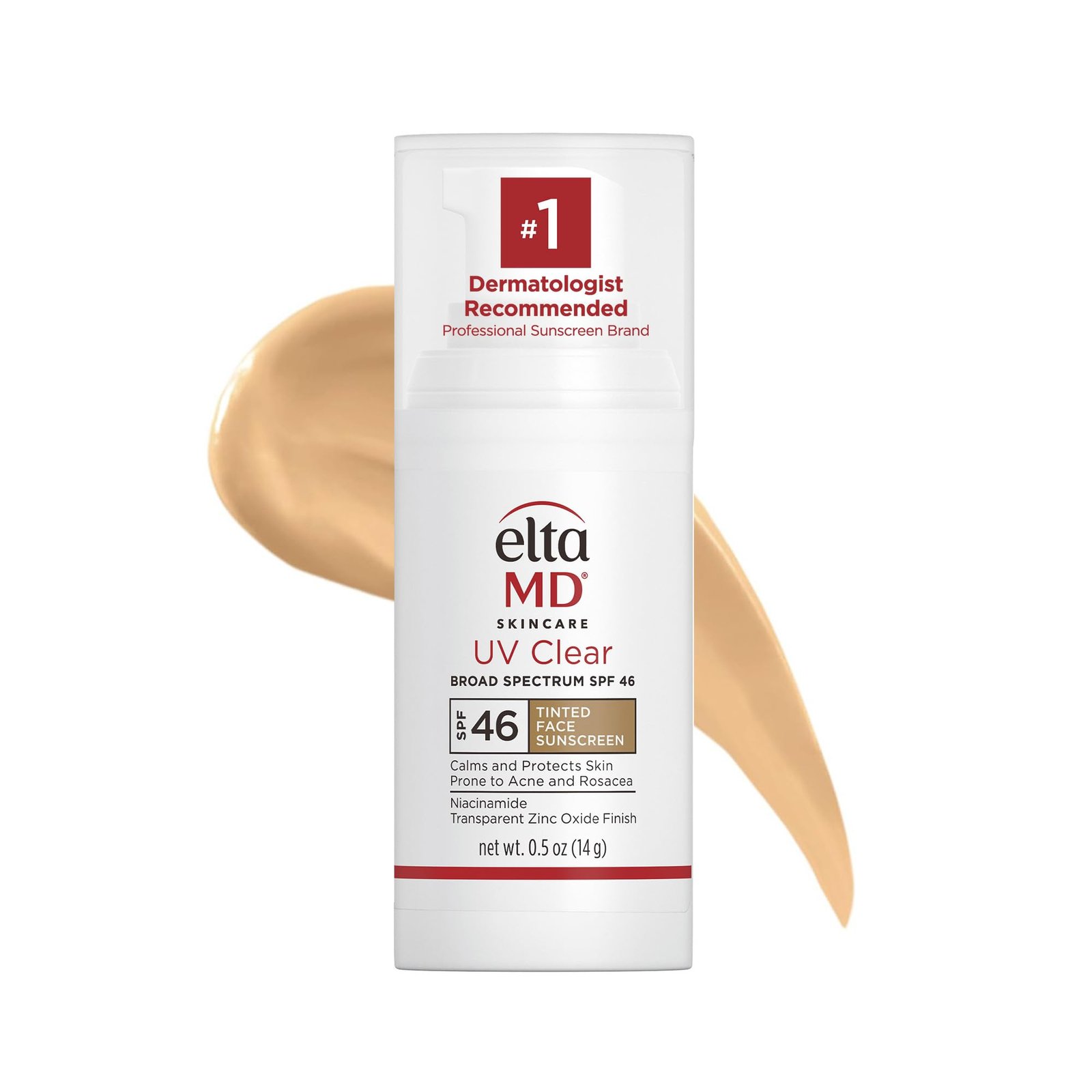 EltaMD UV Clear Tinted Face Sunscreen, SPF 46 Oil- Free with Zinc Oxide, Dermatologist Recommended, Stocking Stuffer