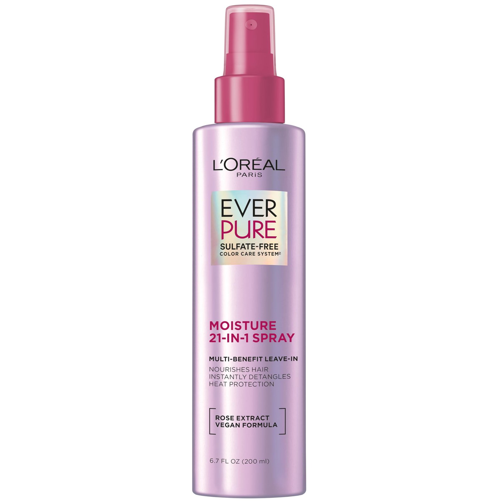 L'Oreal Paris 21-in-1 Leave In Conditioner Spray, Sulfate Free, Vegan, EverPure 6.8 fl oz
