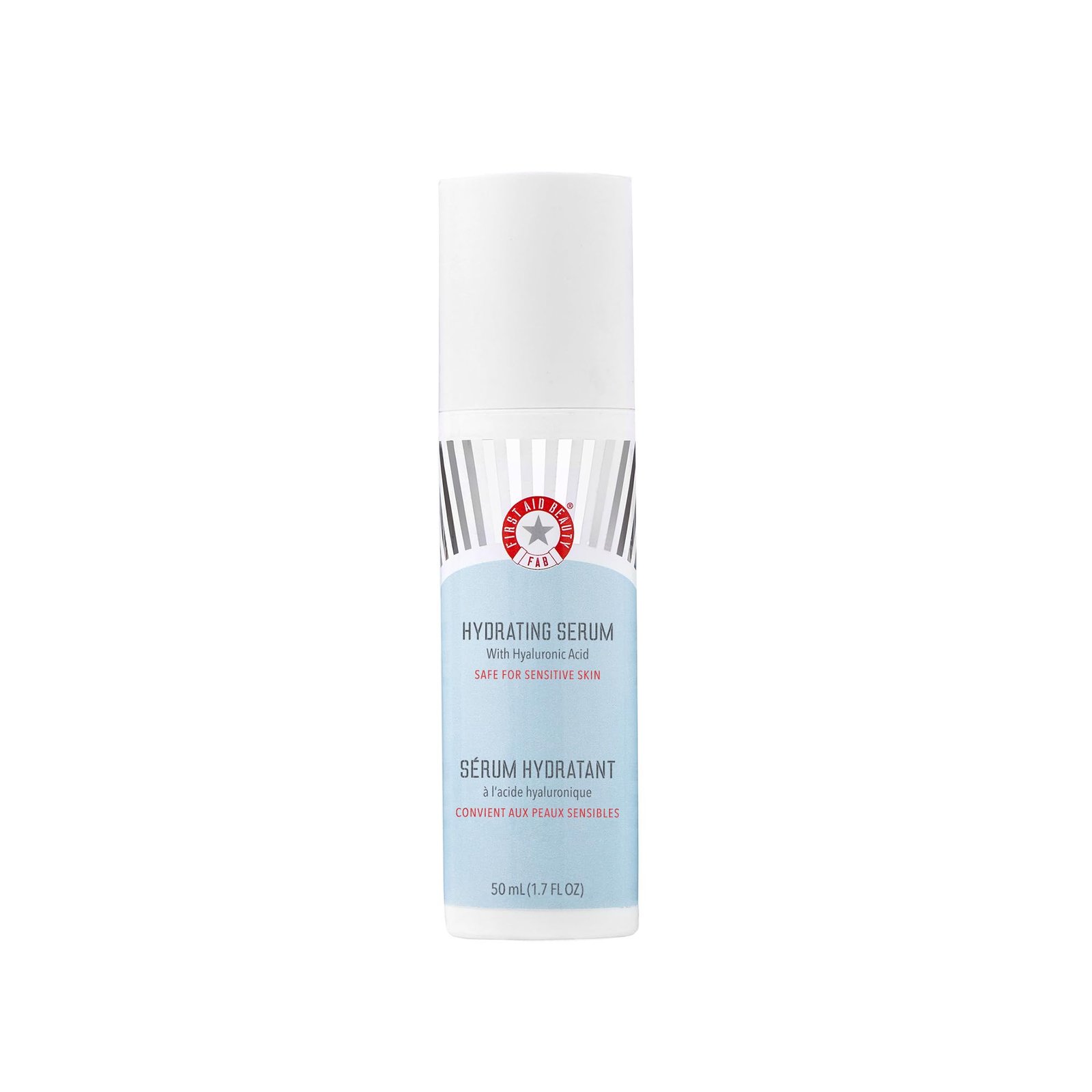 First Aid Beauty - Hydrating Serum with Hyaluronic Acid, Provides 24 Hours of Hydration, Lightweight Formula with Squalane & Colloidal Oatmeal, Safe for Sensitive Skin, 1.7 oz
