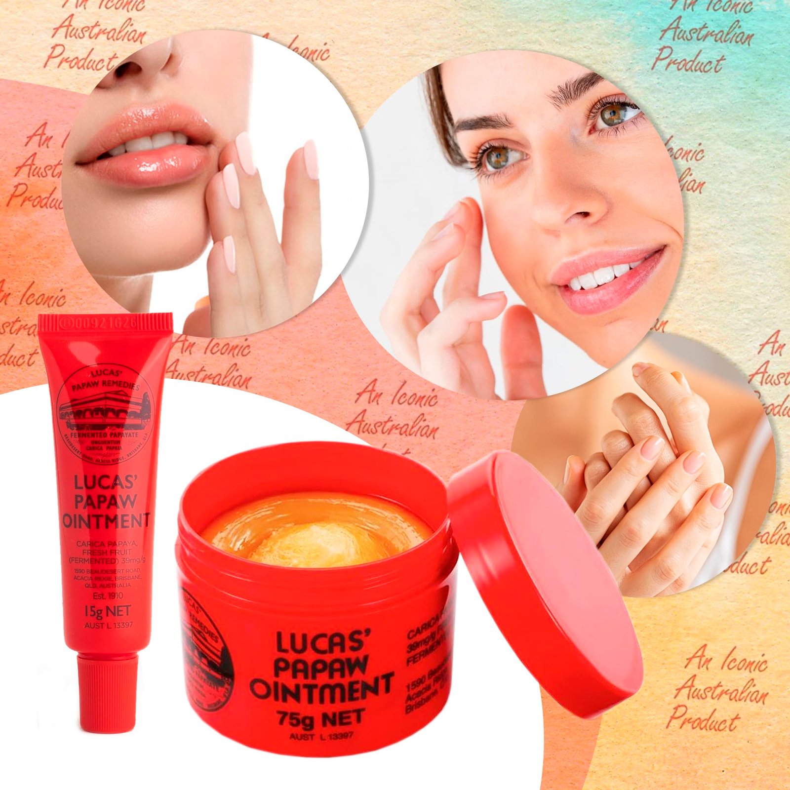 Lucas Pawpaw Lip Ointment, Lucas Pawpaw Cream, Lucas Pawpaw Ointment for Lips & Dry Skin - Unique All Skin Types, All Gender- Any Season Gift Pack with 75g and 15gr Pawpaw Balm Perfect for Easter Gift