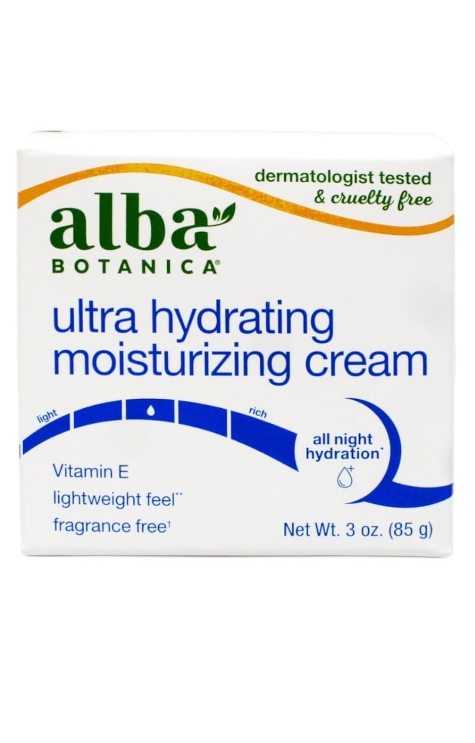 Alba Botanica, Cream Moisture Jasmine Vitamin E, 3 Ounce