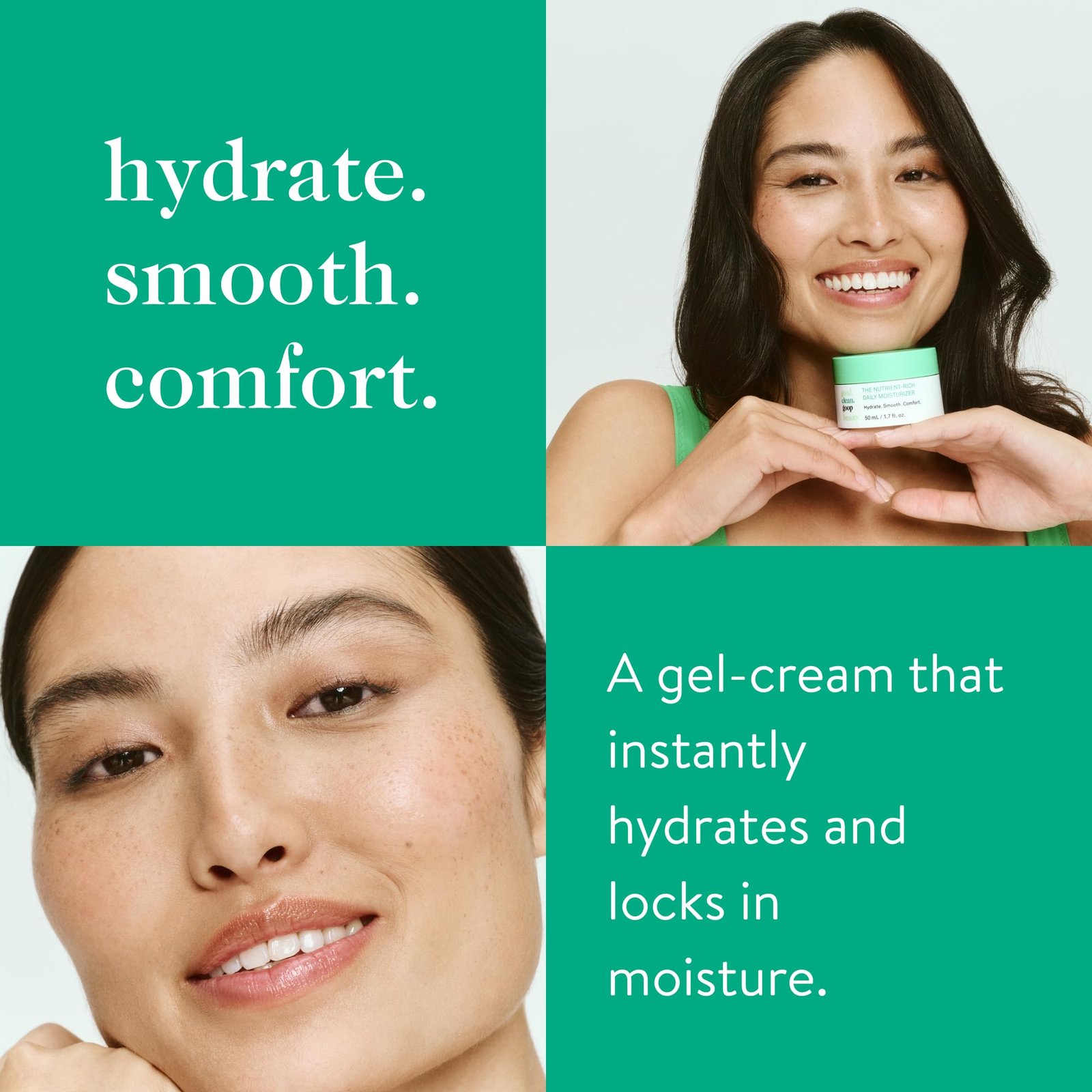 good.clean.goop beauty The Nutrient-Rich Daily Moisturizer | Hydrating Face Moisturizer for Smooth Skin | Niacinamide, Raspberry Seed Oil & Beetroot Extract | Vegan & Cruelty Free | 1.7 Fl oz