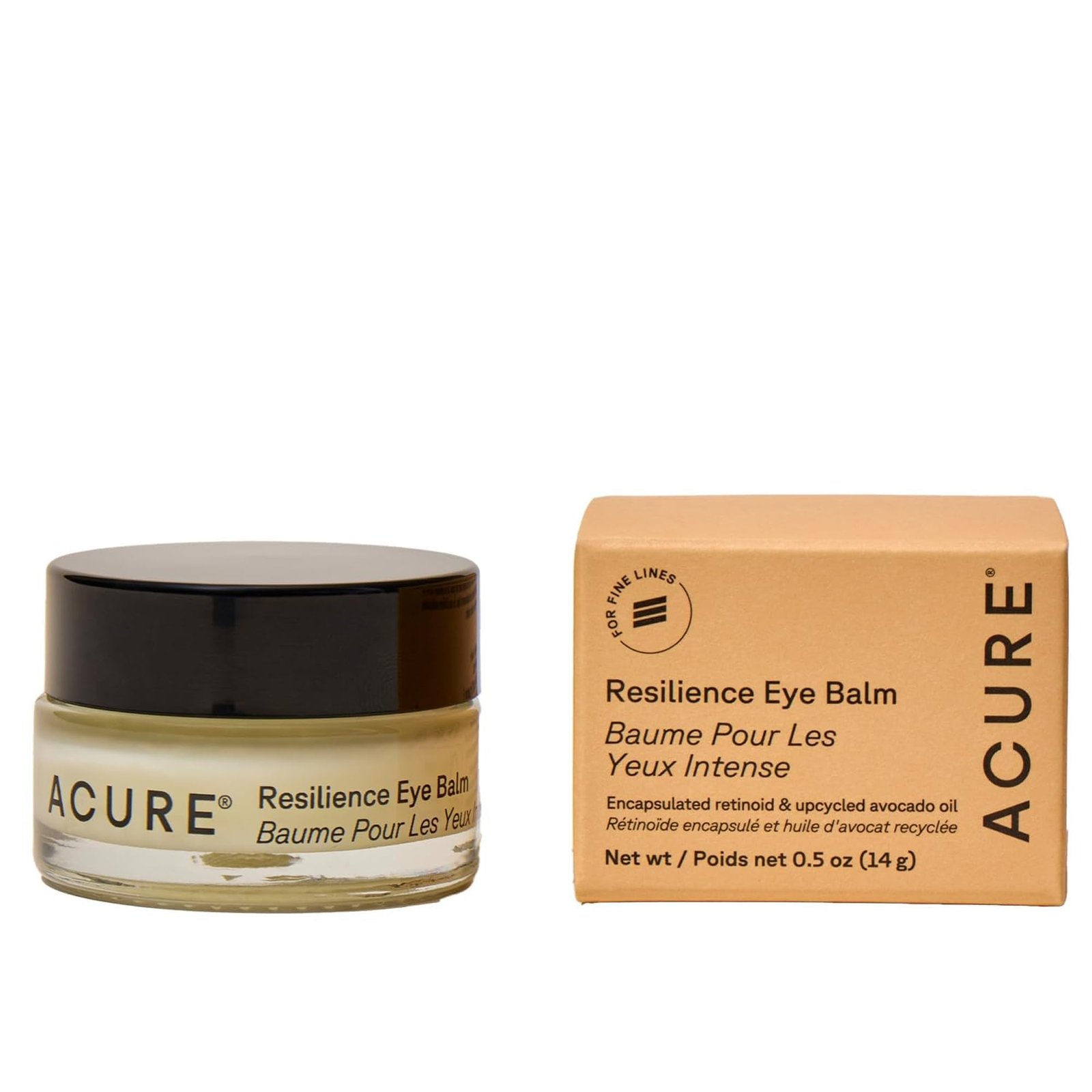 Acure Resilience Eye Balm - Firming Under Eye Balm for Dark Circles & Fine Lines, Hydrating & Smoothing Treatment with Encapsulated Retinoid & Avocado Oil, Anti Aging Moisturizer - 0.5 fl oz