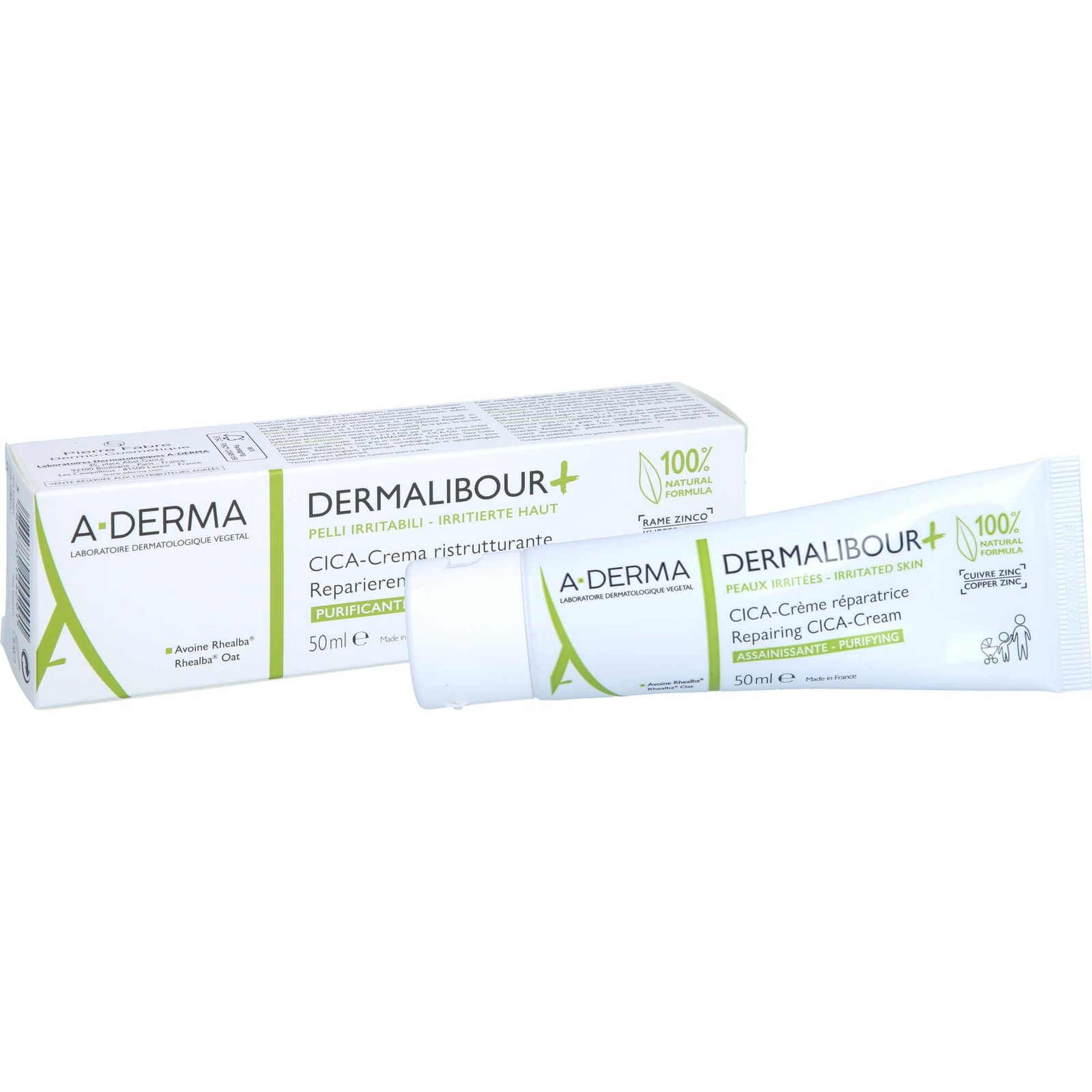 A-DERMA DERMALIBOUR+ REPAIRING CICA-CREAM 50ml
