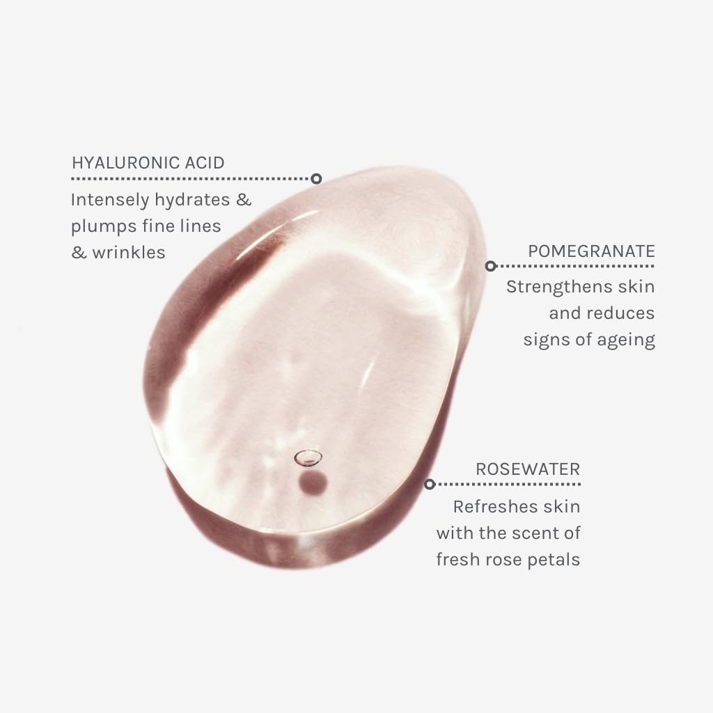 Evolve Organic Beauty - Natural Hyaluronic Acid 200 Serum | Weightless, Oil-Free, Hydrates, Plumps | Pomegranate Extract, Rosewater | Small-Batch, Vegan Clean Beauty (1 fl oz | 30 mL) Package May Vary