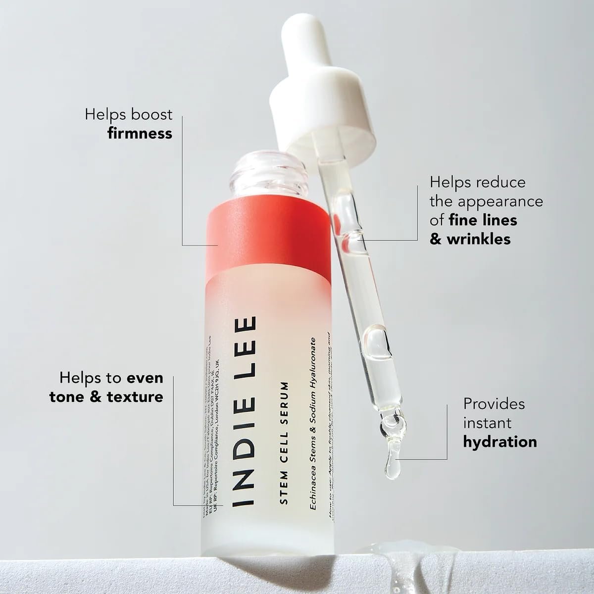 Indie Lee Stem Cell Serum - Anti-Aging Face Serum with Triple Stem Cell Complex & Soothing Botanicals - Helps Minimize Multiple Signs of Aging, Boost Firmness and Provides Instant Hydration (30ml)